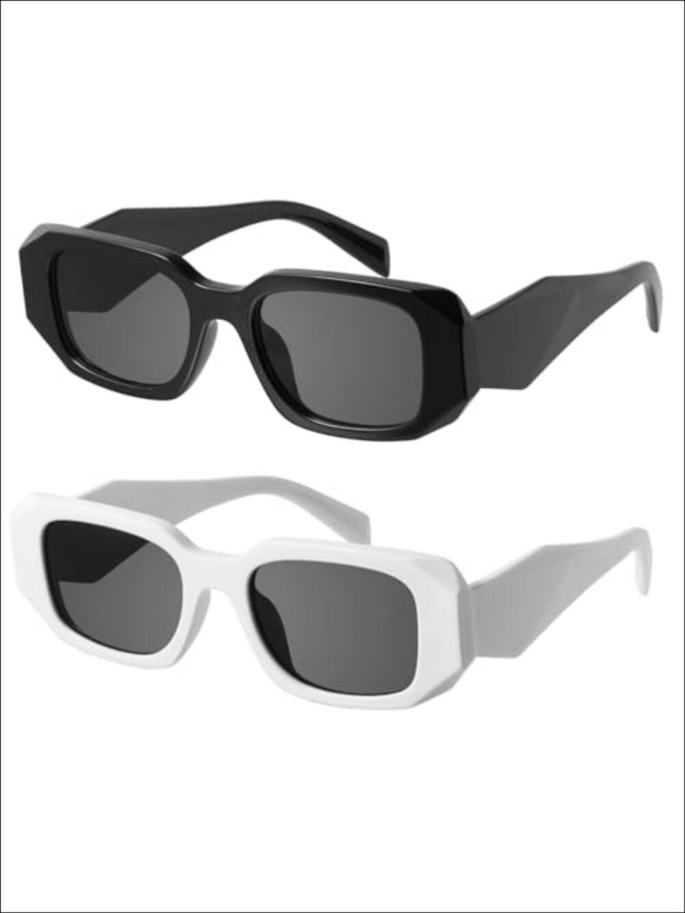 Retro Rectangle Sunglasses UV400 Full-Frame Lightweight Unisex
